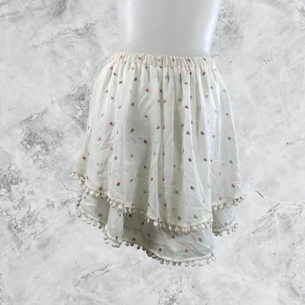 MAJORELLE Brea Mini Skirt - White Ditsy